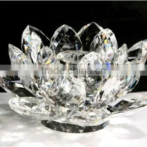 Decorative Clear Crystal Lotus For Party Decoration thumbnail-1