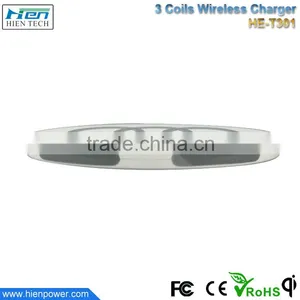 China Factory Supply High Efficiency Universal 3 Coils Power qi Wireless Mobile Chargers thumbnail-3