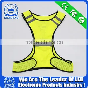 2016 Cycling Running LED Safety Vest For Road Safety At Night thumbnail-3
