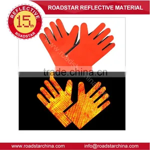 Double Reflective Side Pvc Prismatic Reflective Glove for Police thumbnail-6