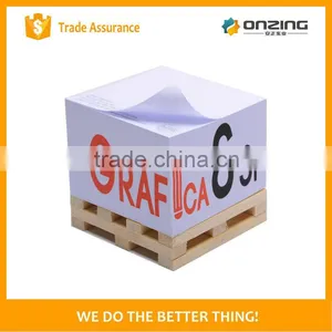 Paper Cube Shape Custom Printed Wooden Pallet Notepad Cube thumbnail-4