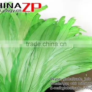 Leading Supplier CHINAZP Bulk Sale Cheap Colored Lime Green Chicken Fully Dyed Roosters Feathers thumbnail-4