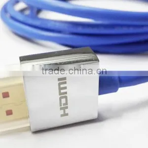 3M Blue Slim HDMI Cable With Sliver Metal Shell thumbnail-1