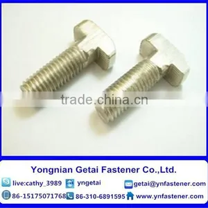 T Shape Bolts With Type1,2,3, DIN933/931 H.D.G / Galvanized With Black /yellow Zinc Plated/blue White thumbnail-4