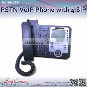 SC-6012P With 4 SIP Line Both VoIP and PSTN Networking PSTN IP Phone thumbnail-5