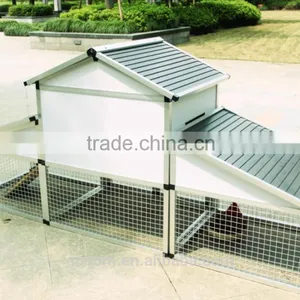Hot Sale Aluminum Cheap Animal House Chicken Coop W/Nesting Box and Outdoor Run thumbnail-3