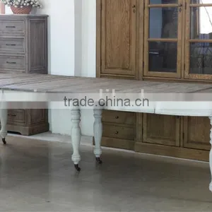 Europe and Antique Recycle Wood Dining Table thumbnail-1
