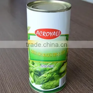 Canned Whole Green Asparagus Spears in Tall Tins 425g thumbnail-1