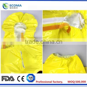 Lightweight Multi-Ply Latex Free, Regular/Large, Yellow (Pack of 50) Fluid Resistant Isolation Gowns thumbnail-2