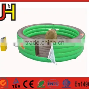 Large Interactive Game Mechanical Rodeo Bull With Inflatable Mattress For Amusement Park thumbnail-4
