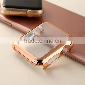 Electroplate Hard PC Case Cover With Protective Film For Apple Watch i Watch 38mm 42mm Shell Shockproof Frame Cover Shell thumbnail-2