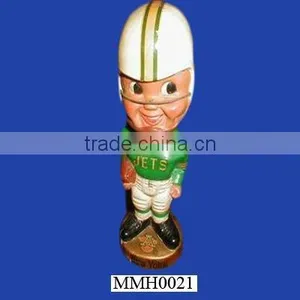 NEW YORK JETS PLASTER BOBBLE HEAD thumbnail-1