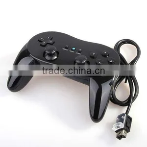 New Classic Game Controller Pro Black For Nintendo Wii thumbnail-1