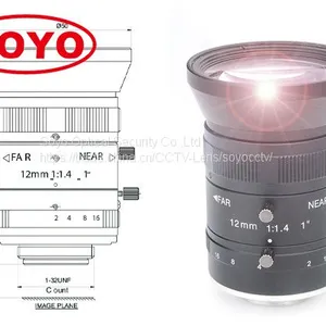 5.0 Megapixel Lenses Machinevision Lens 12mm 1”6mm, 8mm, 12mm, 16mm, 25mm, 35mm, 50mm, 75mm thumbnail-1