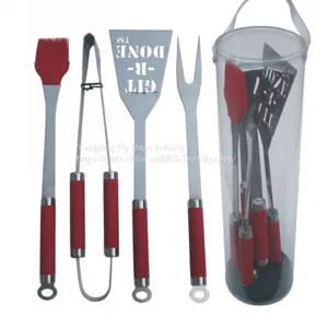 4 Pcs Stainless Steel BBQ Tools for Barbecue Set thumbnail-1