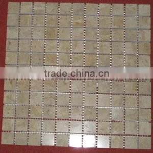UNIQUE SAHARA BEIGE MARBLE MOSAIC TILES thumbnail-5