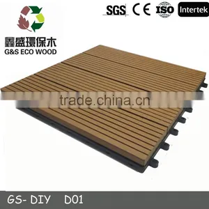 Outdoor Eco-friendly Composite Wpc Interlocking Decking Tiles Anti-slip Wpc Diy Flooring thumbnail-5