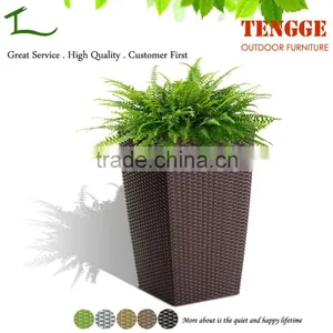 All Weather Garden Rattan Handmade Flower Basket thumbnail-1