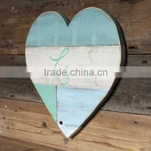 Reclaimed Wood Love Heart Art Sign thumbnail-1