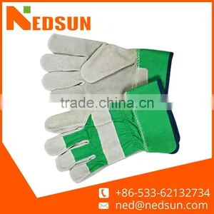 Full Palm Protective Hand Safety Gloves Leather thumbnail-1