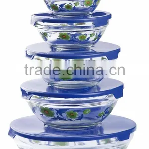 Wholesales Glass Bowl With Decal Cheaper Glassware thumbnail-1