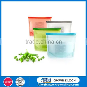 Food Grade Silicone Vacuum Seal Food Bags,resealable Vacuum Silicone Food Storage Bag thumbnail-1