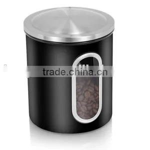 Black Metal Kitchen Storage Canister Set With Lids thumbnail-2