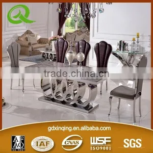 TH365 Hot Sale Modern Cheap Stainless Steel Dining Table With Glass thumbnail-2