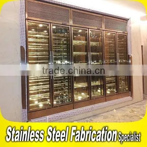 Foshan Custom Design Stainless Steel Wall Wine Rack for Bar Metal Wine Rack thumbnail-5