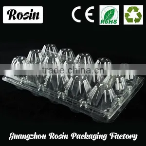 PVC Clear Transparent 12 Holes Plastic Egg Tray Egg Cartons thumbnail-1