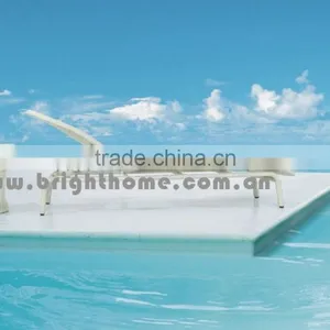 Modern Outdoor Sun Lounger Plastic Rattan Beach Sun Lounger thumbnail-1