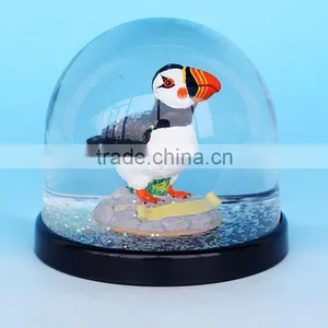 Funny Birds Puffin Plastic Snow Globe For Home Decor thumbnail-1