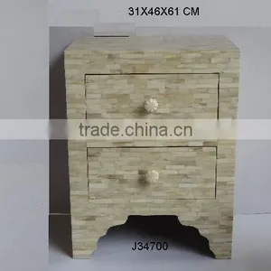 Bone Inlay Interior Furniture in Natural White Finish Patterns Can be Customized thumbnail-1