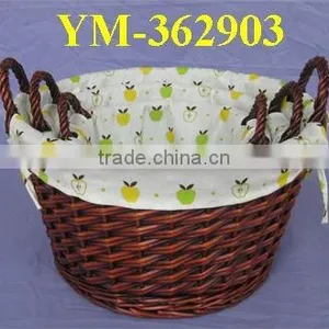 Large Willow Storage Basket Brown thumbnail-1