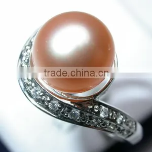 Favorites Compare Fashion Design Sterling Silver 925 Pearl Ring f Tahitian Pearl Ring thumbnail-1
