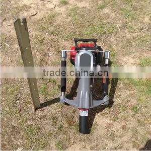 52mm Petrol Gas Powered Electric Power Mini Hand Fence Pile Piling Driving Hammer Machine Portable Honda Engine Post Driver thumbnail-4