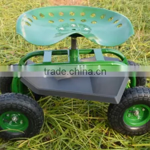 TC4501B Metal Seat Garden Work Seat Cart With Four Wheels TC4501B thumbnail-2