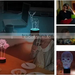 OEM Factory Price Colorful 3D Illusion LED Night Light Decorative Serial Lights thumbnail-1