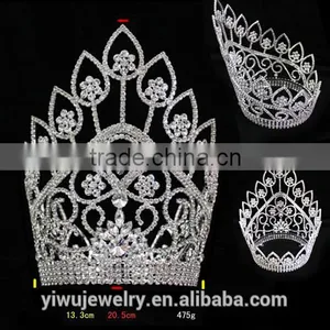2015 Fashion Rhinestone Luxury Pageant Crown H172-157 thumbnail-2