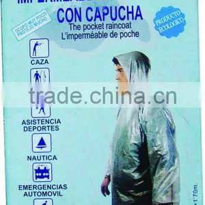 Disposible PE Rain Poncho With Hood & Sleeves,Direct Factory/Manufactory Supply thumbnail-2