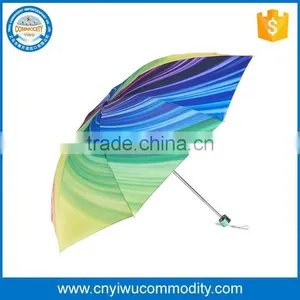 China Manufacturer AnNiYa 16k Muti Wooden Straight Handheld Parasol Rainbow Umbrella thumbnail-1