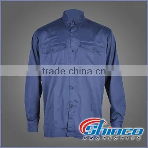 Two Tone Functional 100% Cotton Fire Protection Shirt for Uniform thumbnail-1