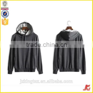 Factory Direct Price Slim Fit 280 Grams French Terry Hoodies Bulk Pull Over Side Pocket Contrast Hoody thumbnail-1
