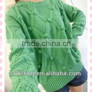 Best Quality Winter Pullover Cotton Fashion Women Sweater HD1598 thumbnail-1