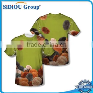 Sublimation 3D Lion Printing T-shirt Round Neck Short Sleeve T-shirt thumbnail-1