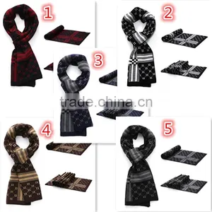 1 pc Hot Sale Kintted Cheap Price Spandex European Style Warm Winter Floral Men Scarf thumbnail-6