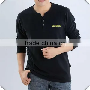 Long Sleeve Men's Cotton Emboridery Tshirts 201316 thumbnail-1