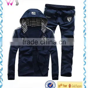 Long Sleeve Custom Design Jogging Suit Brushed Cotton Men Winter Jacket thumbnail-3