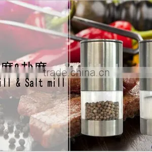 High Quality Stainless Steel Manual Salt Pepper Mill Grinder Portable Kitchen Mill Muller Tool thumbnail-2