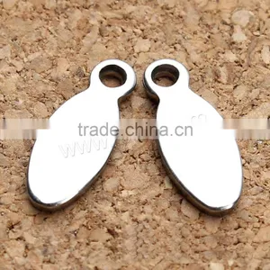 Best Selling Products Original Color Stainless Steel Flat Oval Metal Tag Charm thumbnail-1